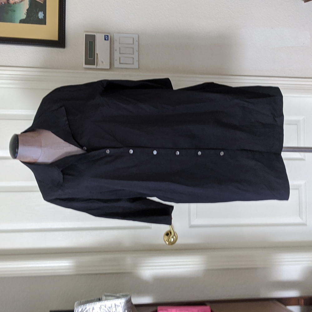 Stella Carakasi black cotton and knit dress, size xl